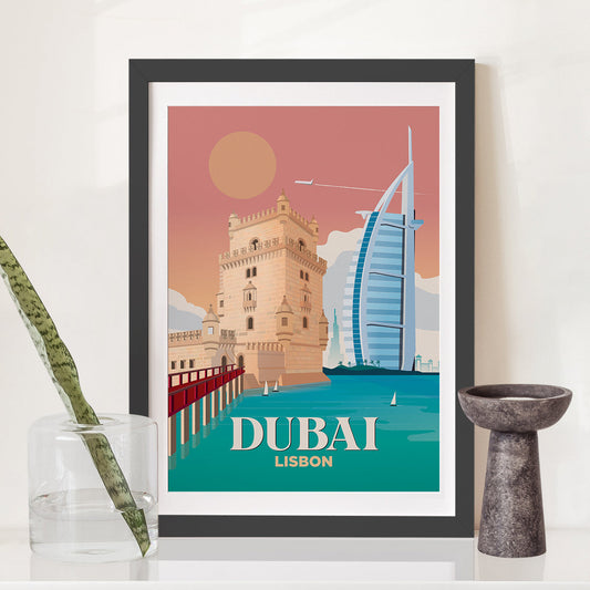 Dubai x Lisbon Print