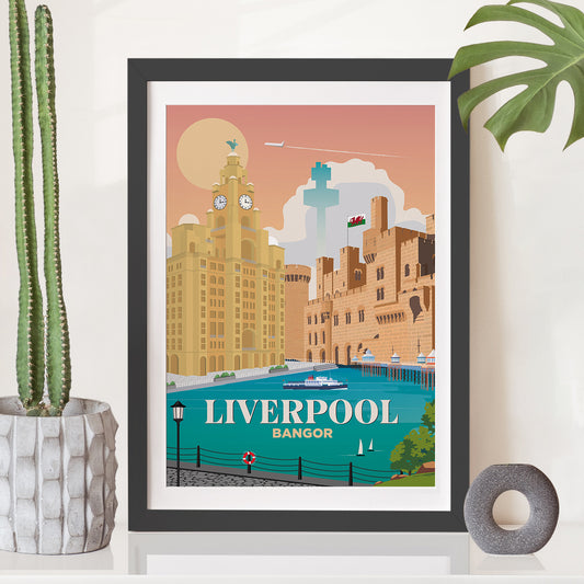 Liverpool x Bangor Print