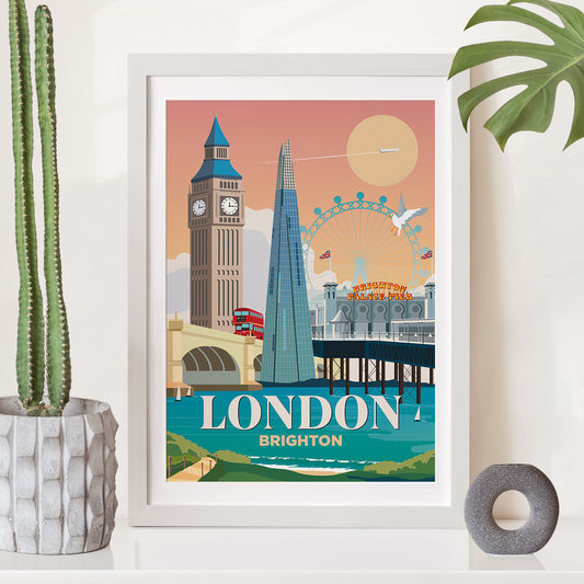 London x Brighton Print