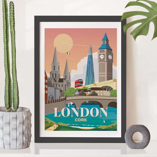 London x Cork Print