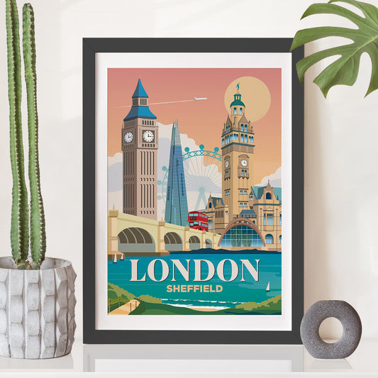 London x Sheffield Print