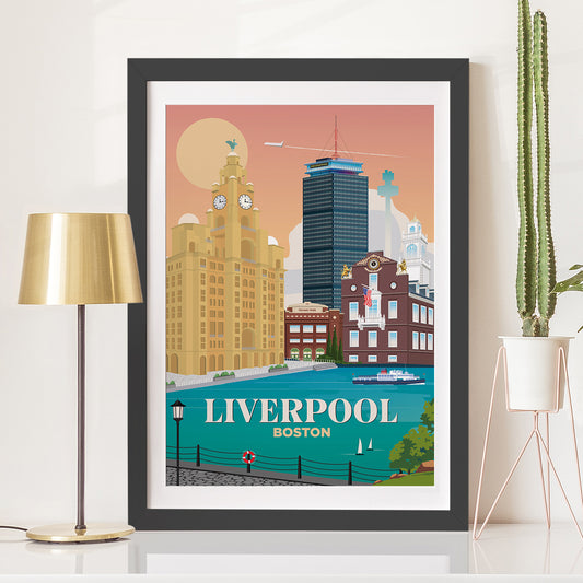 Liverpool x Boston Print