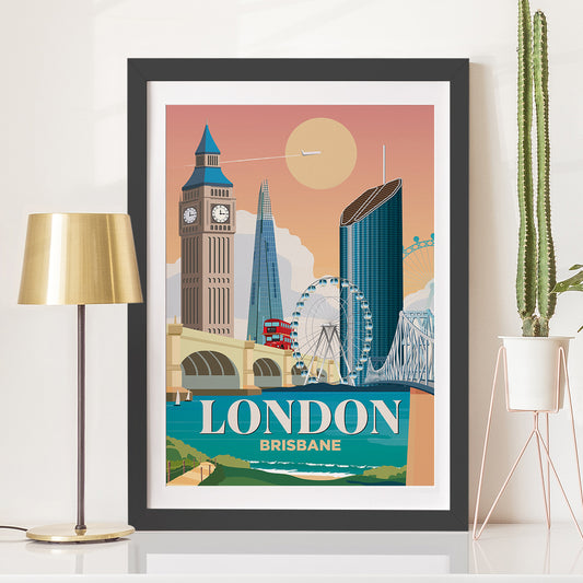 London x Brisbane Print