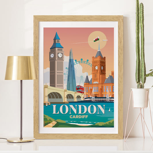 London x Cardiff Print