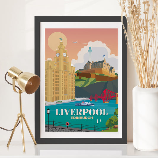 Liverpool x Edinburgh Print