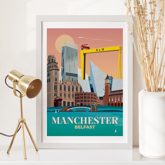 Manchester x Belfast Print