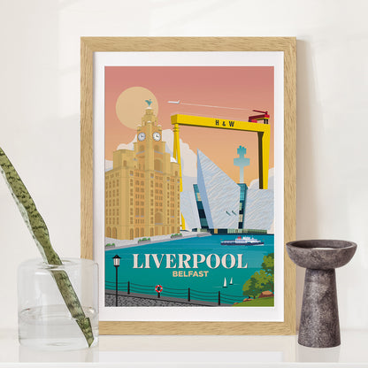 Liverpool x Belfast Print