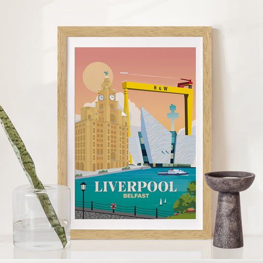 Liverpool x Belfast Print