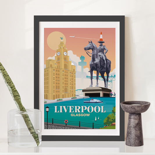 Liverpool x Glasgow Print