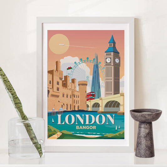 London x Bangor Print