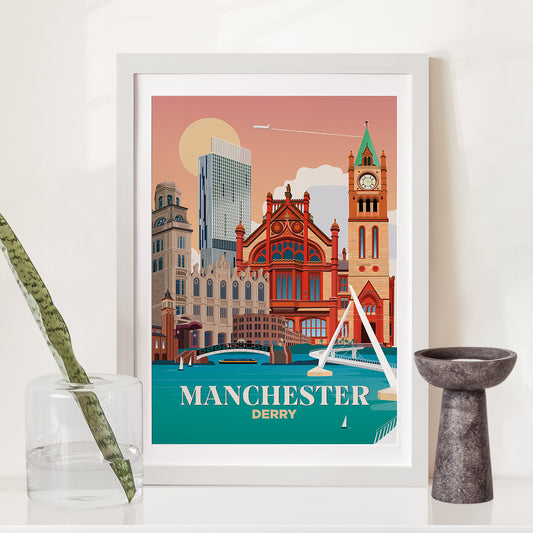 Manchester x Derry Print