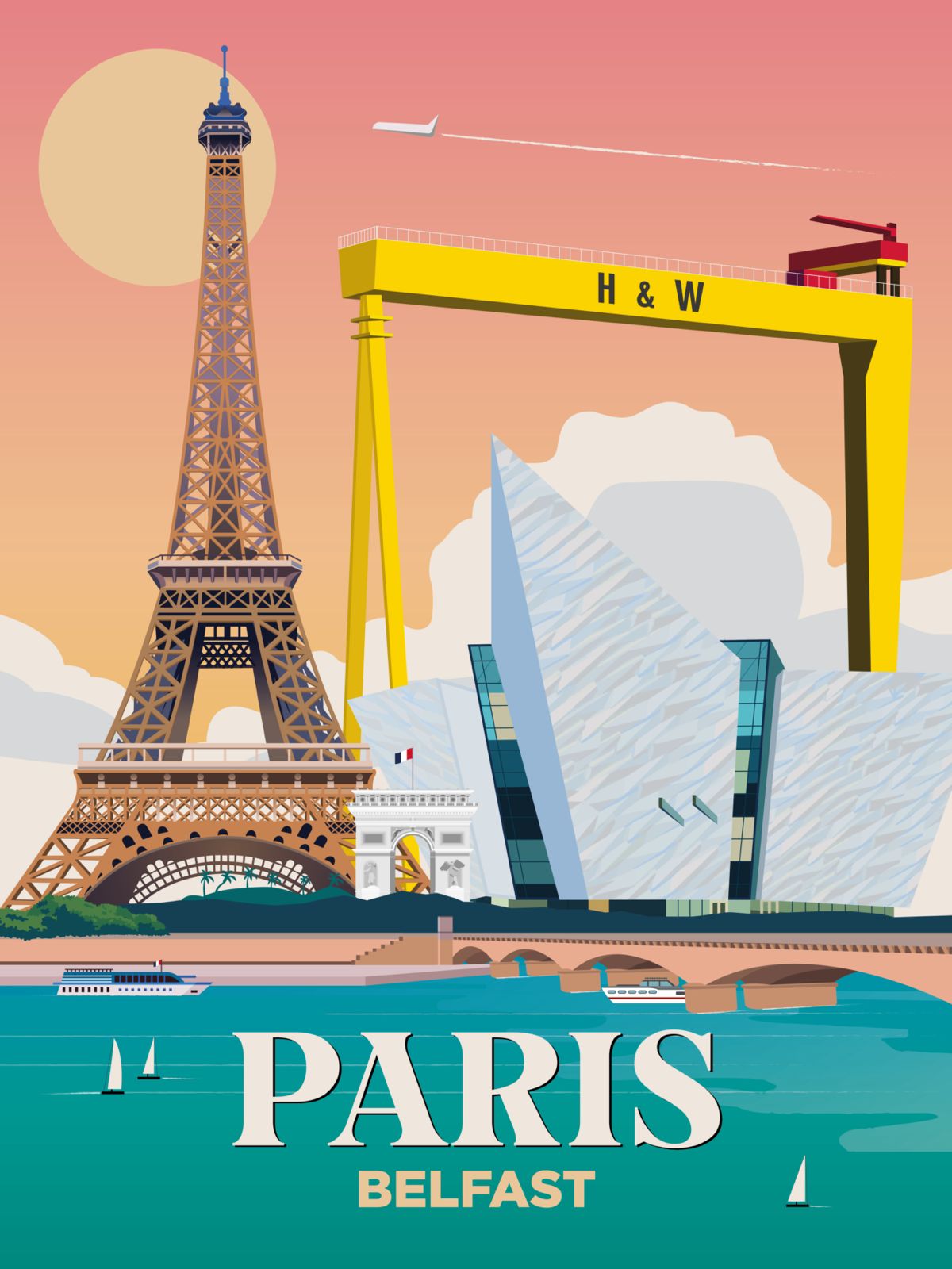 Paris x Belfast Print